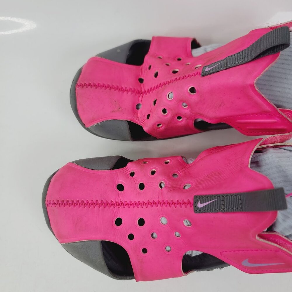 Nike Girl's‎ Pink Gray Sunray Protect II Close Toe Casual Sports Sandal Size 2Y - Picture 3 of 7